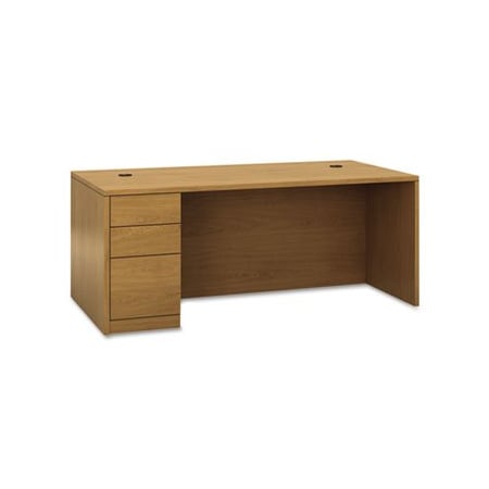 Hon CC, 10500 SERIES inLin SINGLE PEDESTAL DESK, LEFT FULL-HEIGHT PED, 72W X 36D X 29.5H, HARVEST 105896LCC